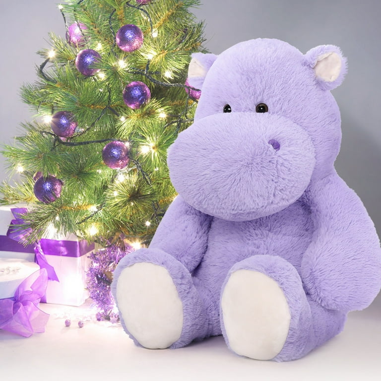 purple stuffed hippo