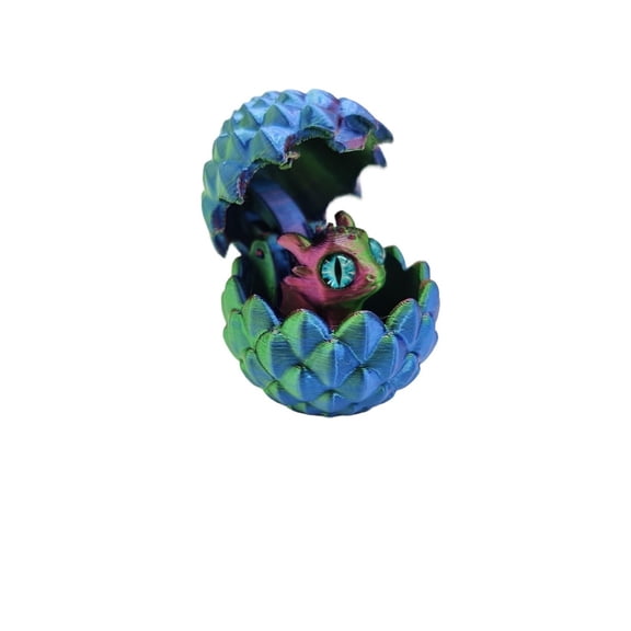 1pc 3D Printed Dragon Egg Figures Animal Dragon Fidget Simulation Eyes Home Accessories