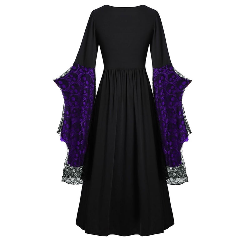 witchy corset dress Black Viking Dress