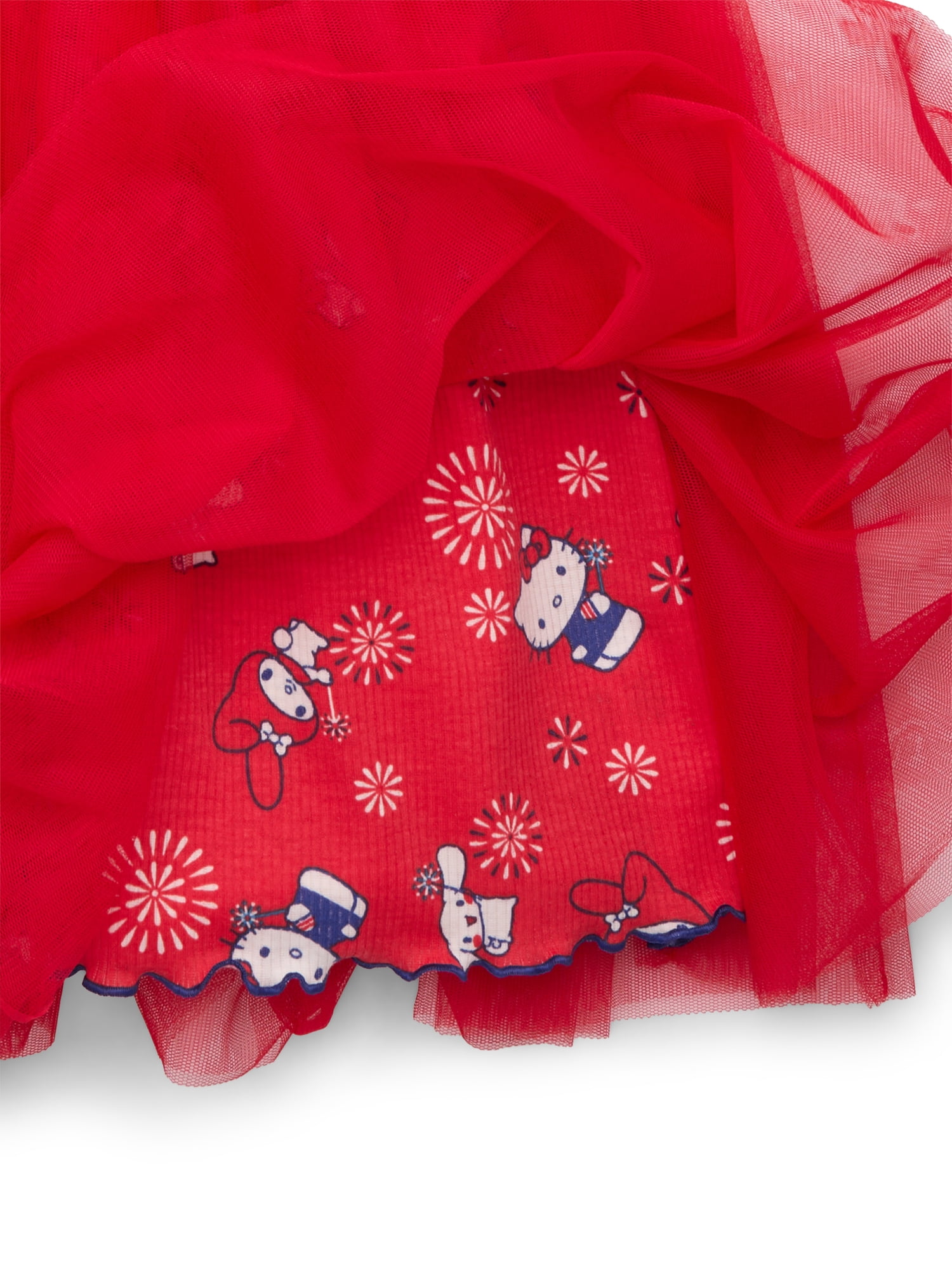 Hello Kitty & Friends Girls Printed Tank Tulle Overlay Dress, Sizes 4-12