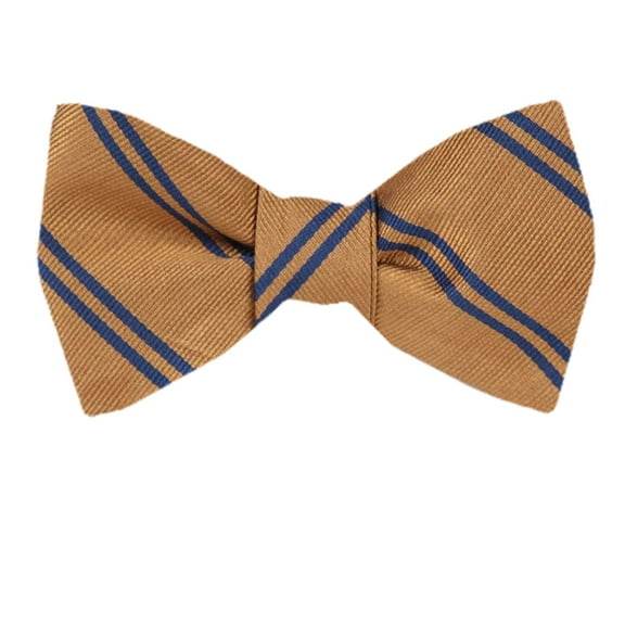 Mens Silk Stripe Plaid Designer Self Tie Bow Tie