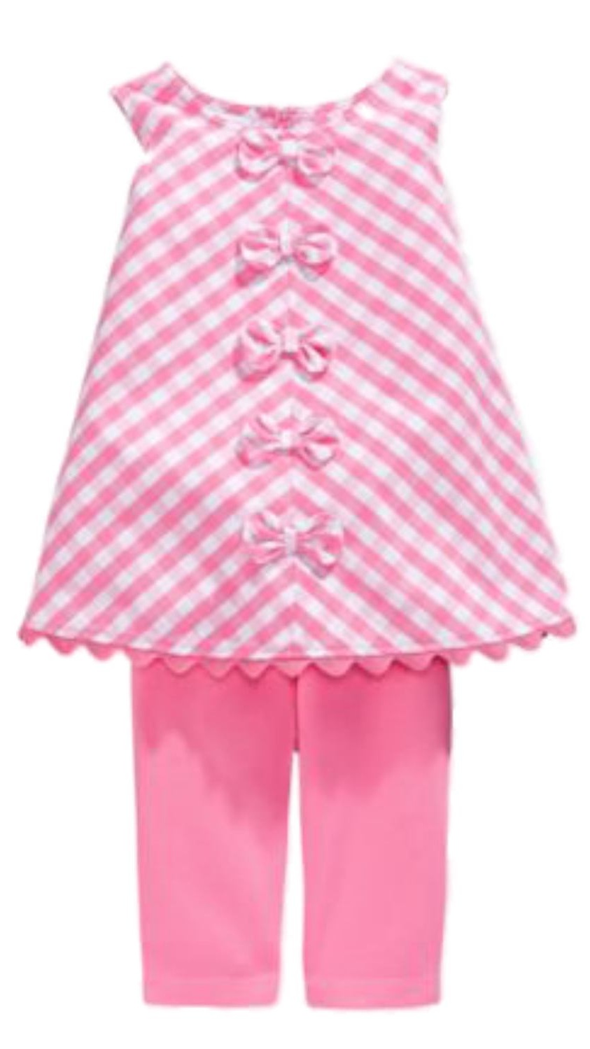 pink gingham baby dress