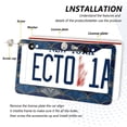 thumbnail image 3 of Aluminum License Plate Frame 2 Pack Car Exterior Accessory Car Tag Holder for Front Rear Plates Cars Decor Dark Blue Fan-shaped Pattern, 3 of 7