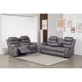 thumbnail image 5 of Kingway Faux Leather Manual Reclining Sofa Set – 2-Piece Home Theater Seating, 5 of 5