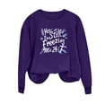 thumbnail image 4 of VgaVtl Womens Sweatshirts No Hood Casual Womens Sweatshirts Plus Size Comfy Crew Neck Pullover Print Purple Sweatshirt, 4 of 4