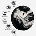 3D Abstract Black And White Polyester Universal Spare Wheel Tire Cover