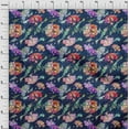 thumbnail image 4 of oneOone Viscose Chiffon Navy Blue Fabric Texture|Leaves & Floral Artistic Sewing Fabric By The Yard Printed Diy Clothing Sewing Supplies 42 Inch Wide, 4 of 4