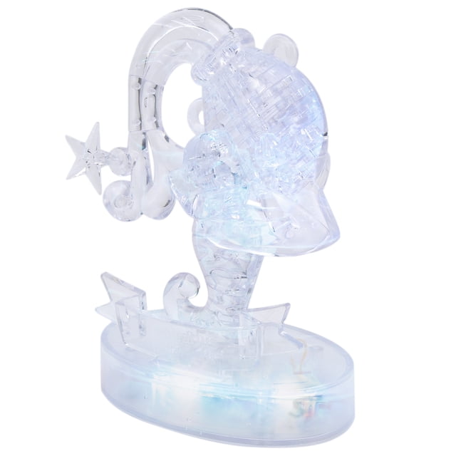 Crystal Puzzle Three-dimensional Puzzle Crystal Puzzle Jigsaw ThreeDimensional Constellations Crystal Puzzle DIY Puzzle Jigsaw With LED Light AquariusAquarius ANGGREK Juguetes