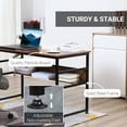 thumbnail image 4 of Adjustable Drafting & Art Desk - Rustic Brown Writing Workstation with Tiltable Tabletop & Storage Shelf - Ideal for Home Office, Study & Crafting, 4 of 7