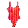 thumbnail image 1 of Gibobby Traje de baño de una pieza Traje de baño de bikini con estampado retro de moda grande para mujer(Rosa,CH), 1 of 3