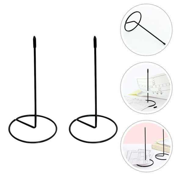 KALLORY 2Pcs Stainless Steel Receipt Organizer with Smooth Surface for Office Desk