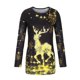 thumbnail image 4 of Puntoco Blusa de manga larga con estampado de cuello redondo informal de moda navideña para mujer Puntoco Puntoco-7051, 4 of 6