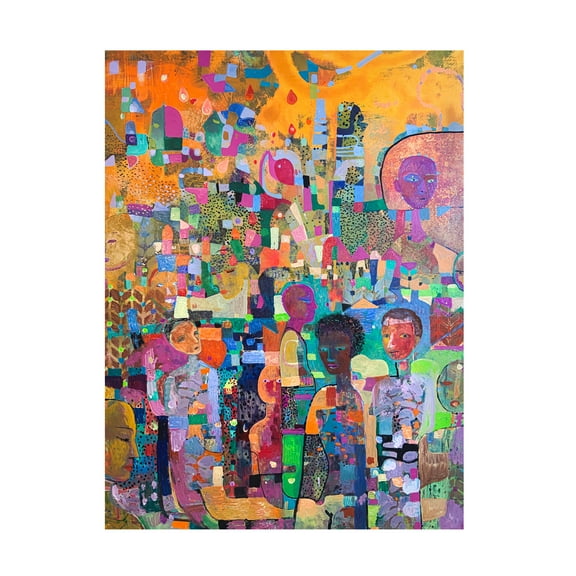 Alise Loebelsohn 'Take a Knee Oil Paint On Panel' Canvas Art