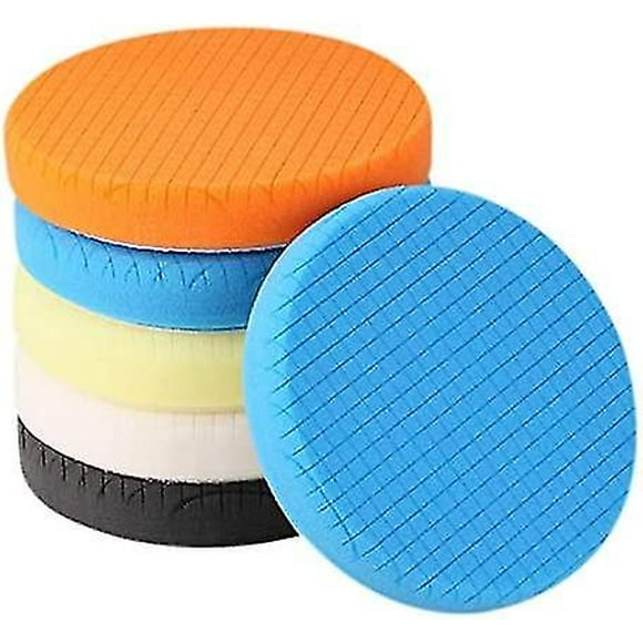 5 Pieces 180mm/7 Inch Buffing Pad Polishing Sponge Buffing Kit For Car Polisher Buffer Pad/for Ro/da Dual Action Polisher Buffing