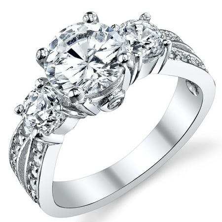 Women's 1.50 Carats Wedding Engagement Ring Sterling Silver 925 