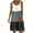 Black, variant on Xixinqiwan Summer Dress for Women 2025 Casual Trendy U-Neck Sleeveless Halter Dress Beach Vacation Color Block Mini Sundress