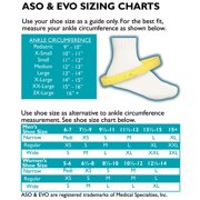 Med Spec Ankle Stabilizer Orthosis EVO, White, Medium