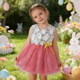 thumbnail image 4 of Shadoumai Easter Day Dresses Toddler Girl Happy Easter Cartoon Rabbit Summer Sleeveless Pretty Party Dance Skirt Toddler Girl Spring Dress, 4 of 7