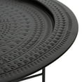 thumbnail image 5 of Kate and Laurel Razza Modern Round Metal Coffee Table, 28 x 28 x 15, Black, Stamped Metal Table For Storage and Display, 5 of 7