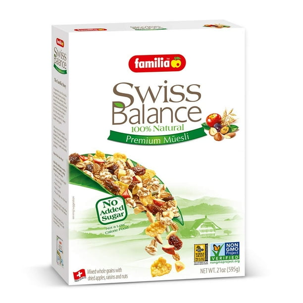 Familia Swiss Balance Muesli Cereal, No Added Sugar, 21Ounce Box (Pack