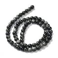 thumbnail image 2 of 1Strand Natural Silver Obsidian Beads Strands Round 6mm Hole: 1mm 66pcs/strand 15.55 inch(39.5cm), 2 of 4