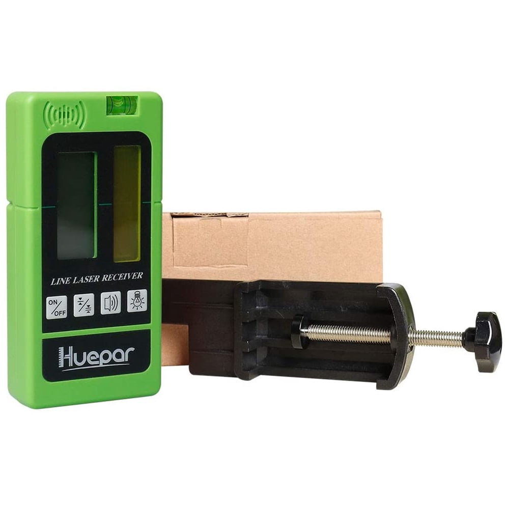 Huepar Laser Detector for Laser Level Green and Red Beam Receiver for Use with Pulsing Line Lasers