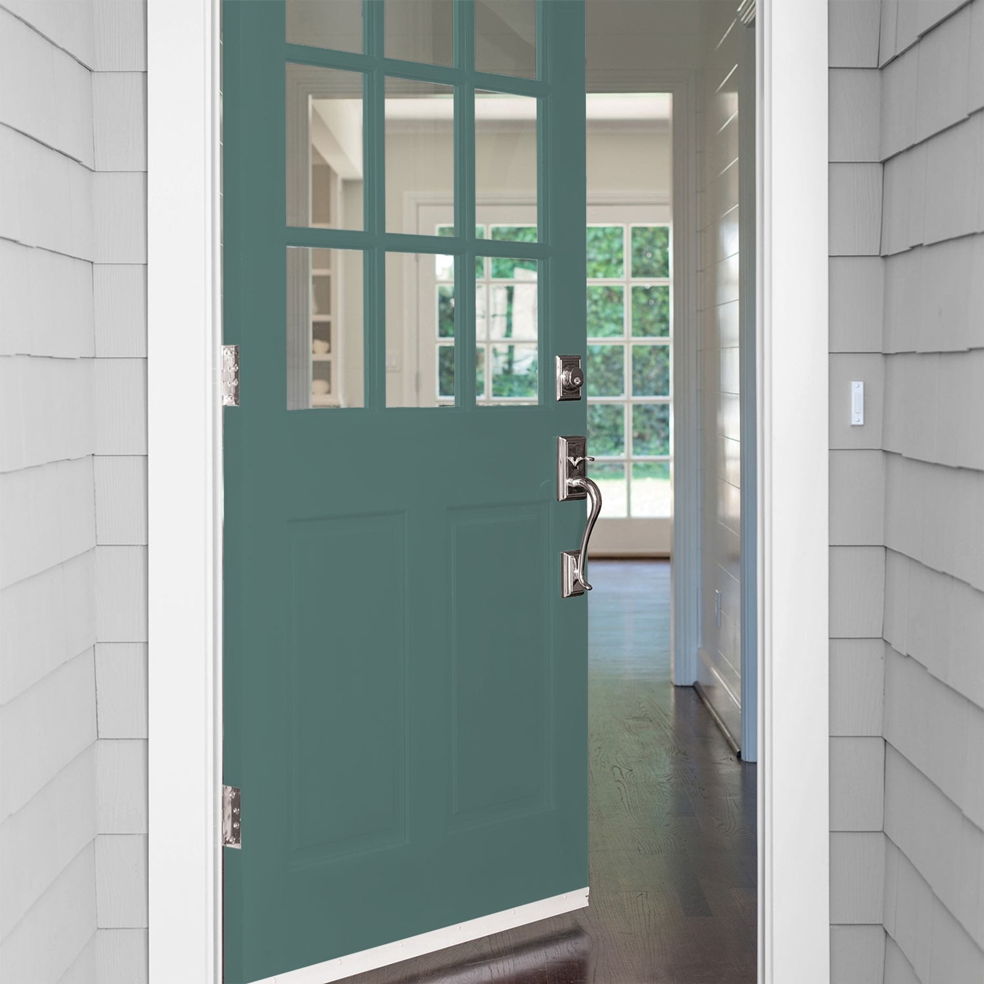 Glidden High Endurance Plus Evening Emerald Satin Exterior Paint and Primer, 1 Quart