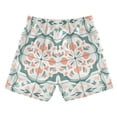 thumbnail image 7 of FORMRS Boys Swim Trunks Quick Dry Mesh Liner Boardshorts Sizes XS-XL, Green Geometric Pattern, 7 of 7