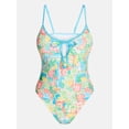 thumbnail image 5 of No Boundaries Scoop Neck One Piece Swimsuit with Keyhole, Women's XXS-XXL, 5 of 5