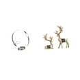 thumbnail image 6 of CarpNettore Elegant Metal Wine Rack Organizer with Reindeer Statue Display for Home Office Living Room Adult Beverage Bottle Storage Holder, 6 of 8