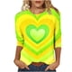 thumbnail image 2 of Xuyuer Valentine's Day 3/4 Sleeve Tee - Ladies' 3/4 Sleeve Printed T-Shirt for Romantic Date Nights, Love-Themed Photo Shoots, Unique Heart Pattern Statement Wear & Couples' Matching Style, 2 of 6
