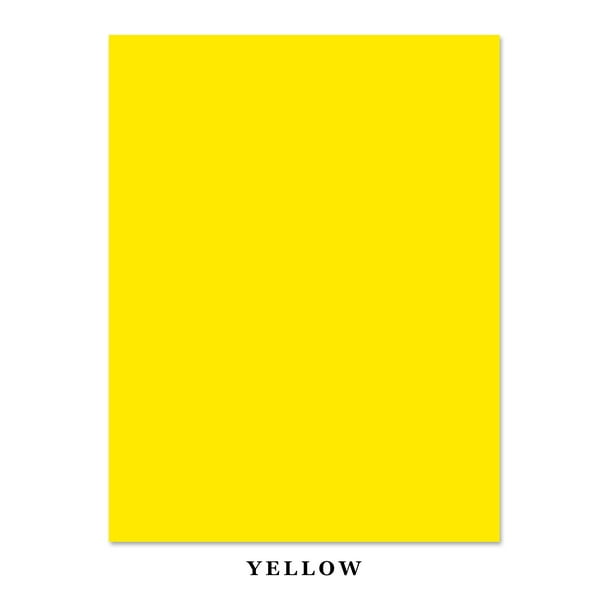 Bright Color Card Stock Paper, 65lb. 8.5 X 11 Inches 50 Sheets Chart Paper Yellow