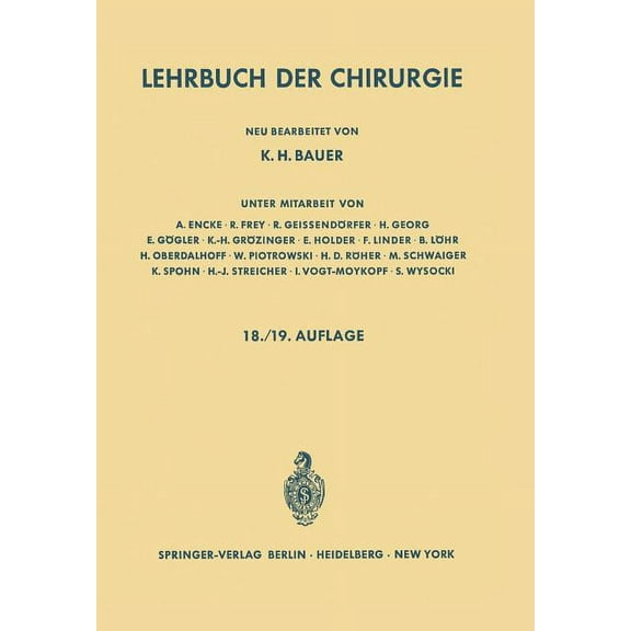 Lehrbuch Der Chirurgie, (Paperback)