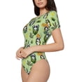 thumbnail image 3 of Picia Cute Panda Bear In Greenery Forest Womens One Piece Swimsuits Modest Tummy Control Bathing Suits Lace Up Slimming Swim Suit-Large, 3 of 9