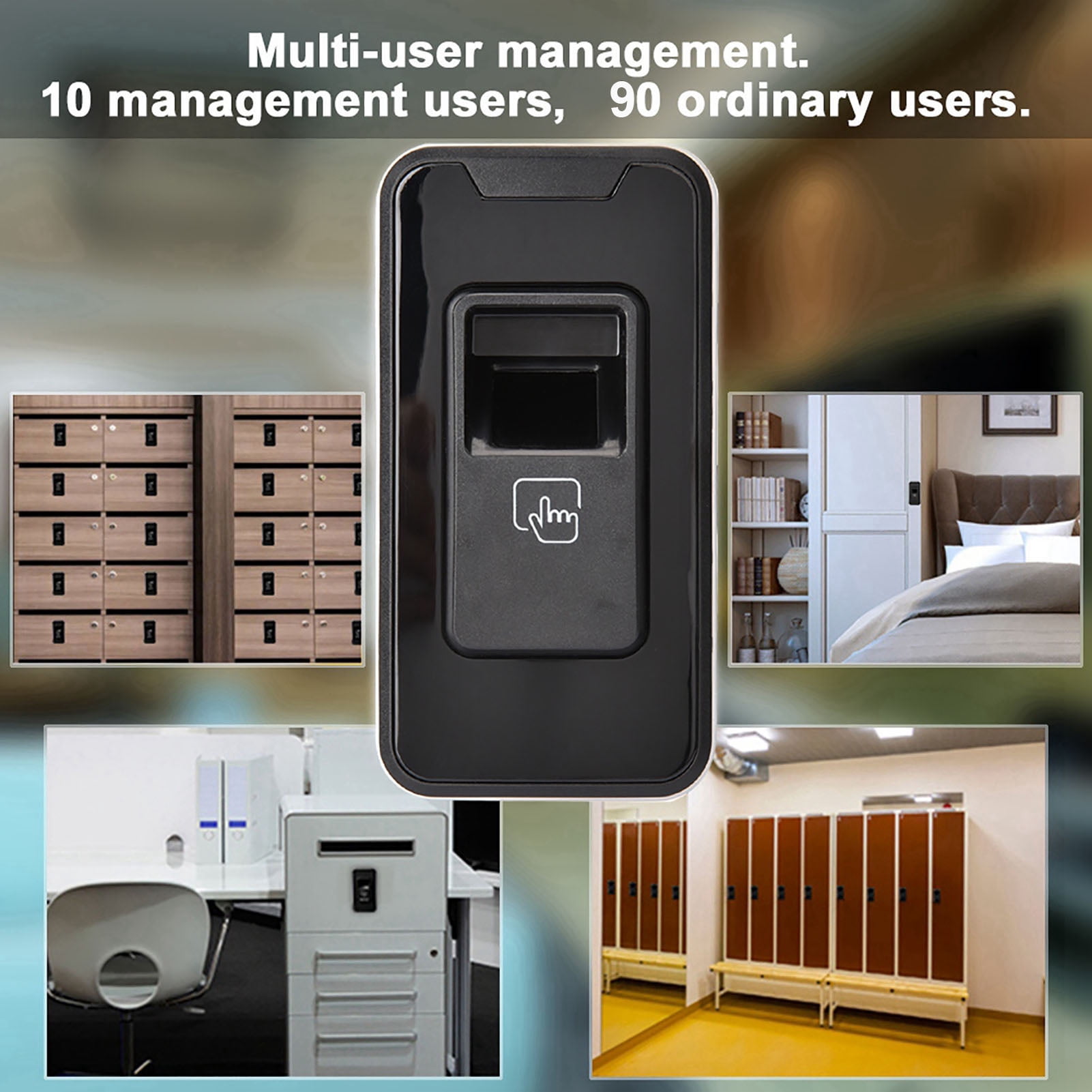 YAHHU Intelligent Keyless Biometric Fingerprint Lock For Shoe Cabinet Office Desk Wooden Drawer Secure Smart Home Entry Protection System (15 cm / 5.91 inches)