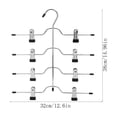 thumbnail image 1 of Organizador de armario con múltiples perchas para faldas, pantalones y vaqueros. Percha plegable de varios niveles con clips ajustables. Almacenamiento que ahorra espacio para pantalones y shorts., 1 of 6