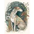 thumbnail image 1 of Greyhound Dog in Flower Field Modern Pastel Boho Watercolour Illustration Unframed Wall Art Print Poster Home Decor Premium, 1 of 4