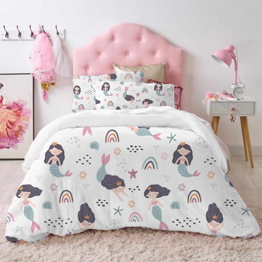 Taehoxa Lovely Princess Kids Comforter Bedding Set X Duvet Cover Set