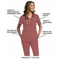 thumbnail image 3 of Green Town Scrubs for Women - Tuck-In V-Neck Scrub Top, Stretch Fabric, Lightweight, Easy Care, 3 of 7
