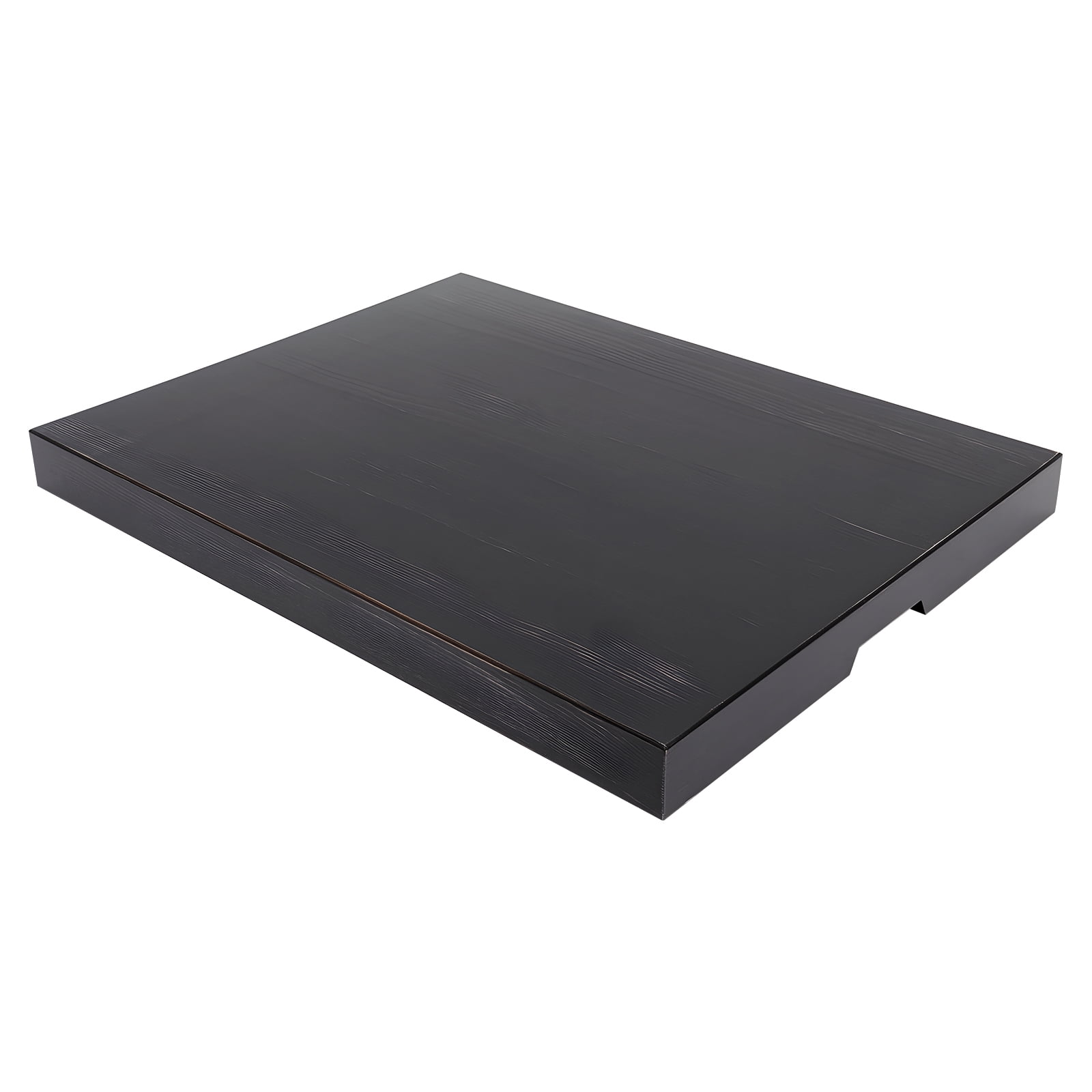 Peakora Wood Stove Top Cover Multifunctional Noodle Board Stove Covers with Built-In Handles Durable Extra Thick Pine Wood Handmade Cookware 29.5*22*2.5in Ebony Color