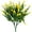 Yellow, variant on Spencer 8 Bundles Artificial Fake Flowers UV Resistant No Fade Boxwood Outdoor Faux Plastic Plants for Garden Patio Porch Window Decor