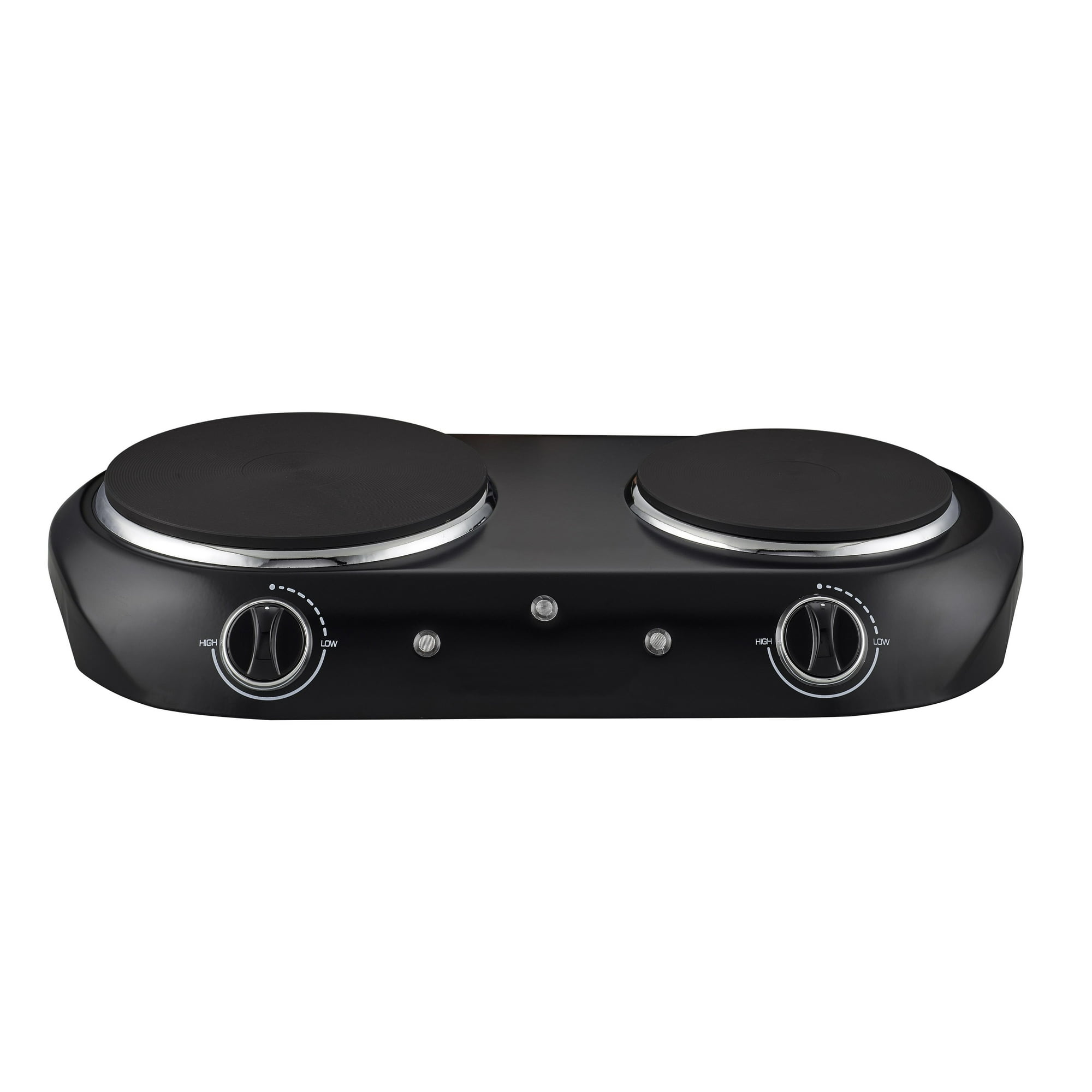 Mainstays Double Burner, 1800 W, Black Electric Cooktop, 1 Each, Assembled Product