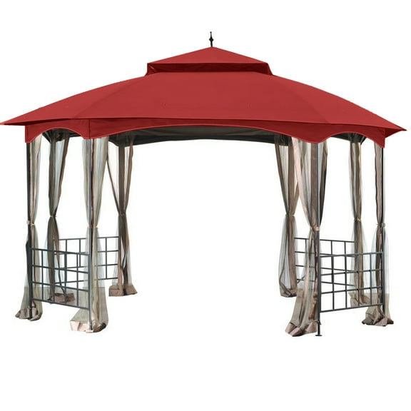 Garden Winds Replacement Canopy Top Cover for the Newport Gazebo - Cinnabar