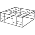 thumbnail image 1 of Best Master Furniture 42" Square Modern Clear Glass Coffee Table in Silver, 1 of 1