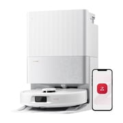 Roborock Qrevo S5V Robot Vacuum and Mop, 12000Pa Suction, FlexiArm Edge Mopping, Auto Mop Washing&Drying, Self-Emptying, Dual Zero-Tangle System, Smart Obstacle Avoidance, 10mm Mop Lifting