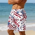 thumbnail image 4 of Yertdoel Swim Trunks Men Summer Tropical Printed Quick Dry Loose Fit Drawstring Elastic Waist Swim Shorts Lightweight Casual Comfy Board Beach Shorts with Pockets, 4 of 6