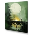 thumbnail image 2 of Designart "Reflective Moonlit Moss Mystery I" Moon Canvas Art Print, 2 of 7