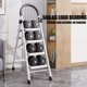 thumbnail image 5 of Escalera plegable 4 peldaños con empuñadura práctica escalera doméstica taburete portátil pedal ancho antideslizante escalera de tijera para hogar ofi, 5 of 8