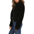 thumbnail image 5 of Womens Faux Fleece Jacket Coat Zip Up Long Sleeve Winter Outwear Shaggy Shearling Jacket, 5 of 9