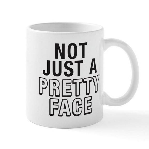 CafePress - Pretty Face Mug - 11 oz Ceramic Mug - Novelty Coffee Tea Cup
